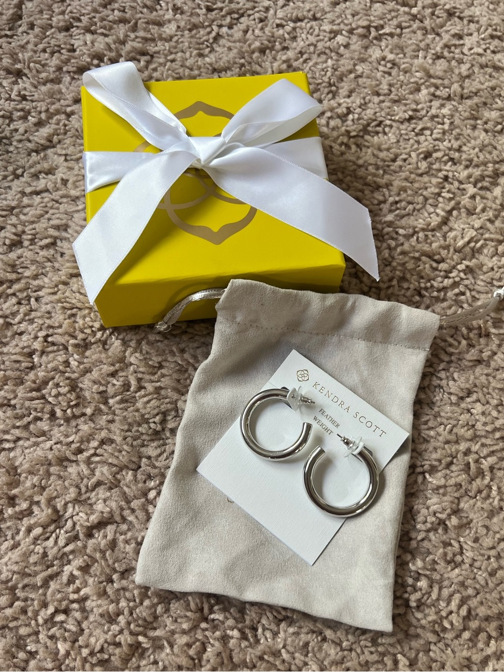 Kendra Scott Polished Silver Hoop Earrings